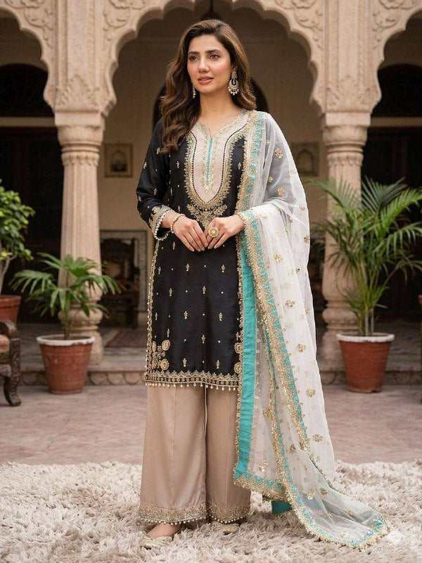 This Wedding Season Wear Comfortable Suit With Sequence Embroidered Top, Plazzo And Dupatta (LG-2087)