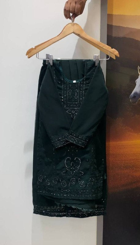 Exclusive And Trendy For Wedding Season Our Sequence Embroidered Top, Plazzo And Dupatta (LG-2051)