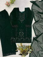 Exclusive And Trendy For Wedding Season Our Sequence Embroidered Top, Plazzo And Dupatta (LG-2051)
