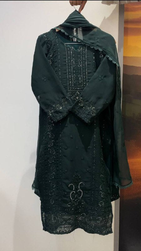 Exclusive And Trendy For Wedding Season Our Sequence Embroidered Top, Plazzo And Dupatta (LG-2051)