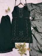 Exclusive And Trendy For Wedding Season Our Sequence Embroidered Top, Plazzo And Dupatta (LG-2051)