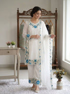 This Wedding Season Wear Our Beautiful Sequence Embroidered Top , Plazzo With Dupatta In 3 Beautiful Colours (LG-2104)