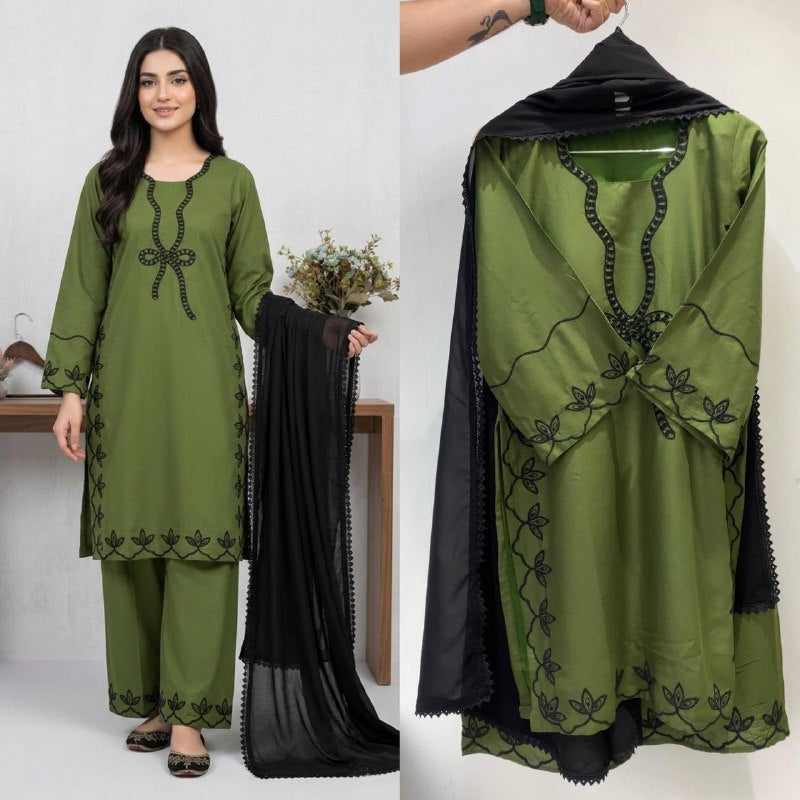 This Wedding Season Wear Our Beautiful Sequence Embroidered Top , Plazzo With Dupatta (LG-2103)