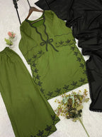 This Wedding Season Wear Our Beautiful Sequence Embroidered Top , Plazzo With Dupatta (LG-2103)