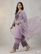 This Festival Season Wear Our Beautiful Sequence Embroidered Top , Plazzo  With Dupatta (LG-2101)