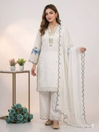 Real Modling This Season Wear Our Sequence Embroidery Worked Top, Plazzo  With Dupatta (LG-2093)