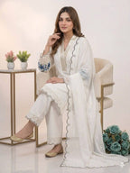 Real Modling This Season Wear Our Sequence Embroidery Worked Top, Plazzo  With Dupatta (LG-2093)