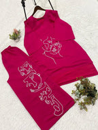 Exclusive And Trendy Co-Ord Set For Wedding Season With Mirror And Sequence Embroidered Top And Plazzo (LG-2091)