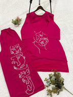 Exclusive And Trendy Co-Ord Set For Wedding Season With Mirror And Sequence Embroidered Top And Plazzo (LG-2091)