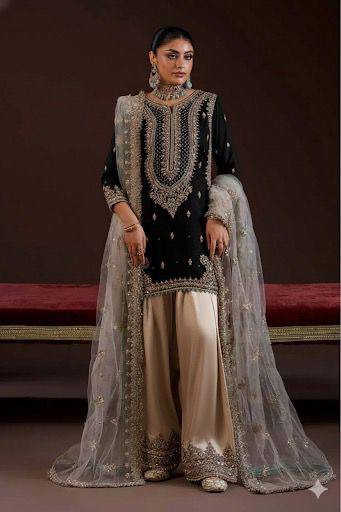This Wedding Season Wear Comfortable Suit With Sequence Embroidered Top, Plazzo And Dupatta (LG-2087)