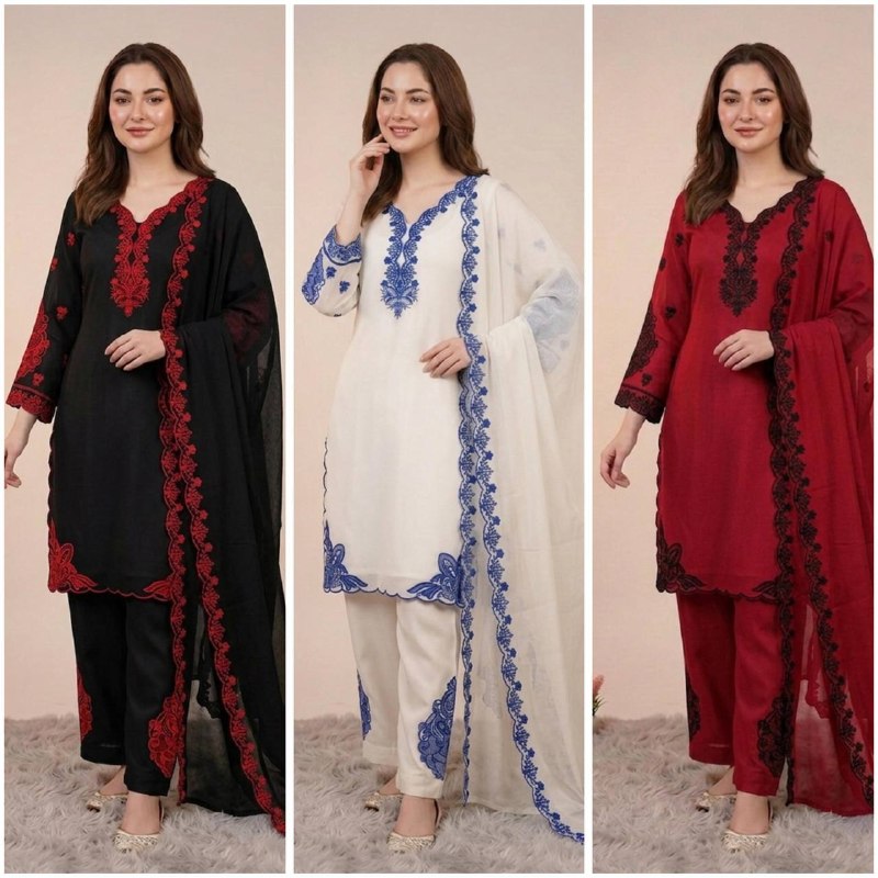 This Season Wear Our Sequence Embroidery And Real Mirror Worked Top, Pant With Dupatta (LG-2078)