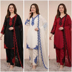 This Season Wear Our Sequence Embroidery And Real Mirror Worked Top, Pant With Dupatta (LG-2078)