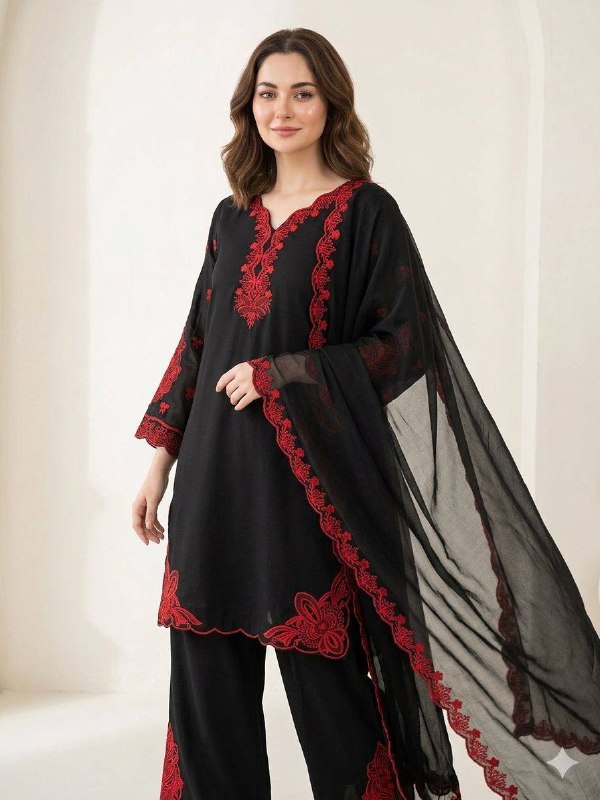 This Season Wear Our Sequence Embroidery And Real Mirror Worked Top, Pant With Dupatta (LG-2078)