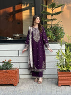 Exclusive And Trendy For Wedding Season Our Sequence Embroidered Top, Plazzo And Dupatta (LG-2055)