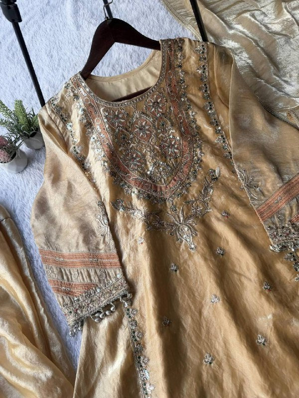 Exclusive 4 Piece Plazzo Pair With Real Mirror And Embroidery Work (LG-2015)