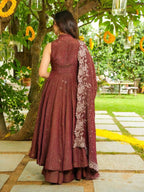 Exclusive 2 Piece Gown With Dupatta In Sequence Embroidery Work (LG-2006)