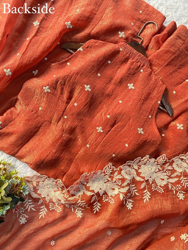Exclusive 2 Piece Gown With Dupatta In Sequence Embroidery Work (LG-2006)