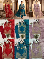 Teal Cording with Sequence Embroidery Worked Top, Plazzo with Dupatta