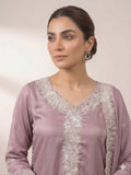 Mauve Sequence Embroidery Worked Top, Plazzo with Dupatta